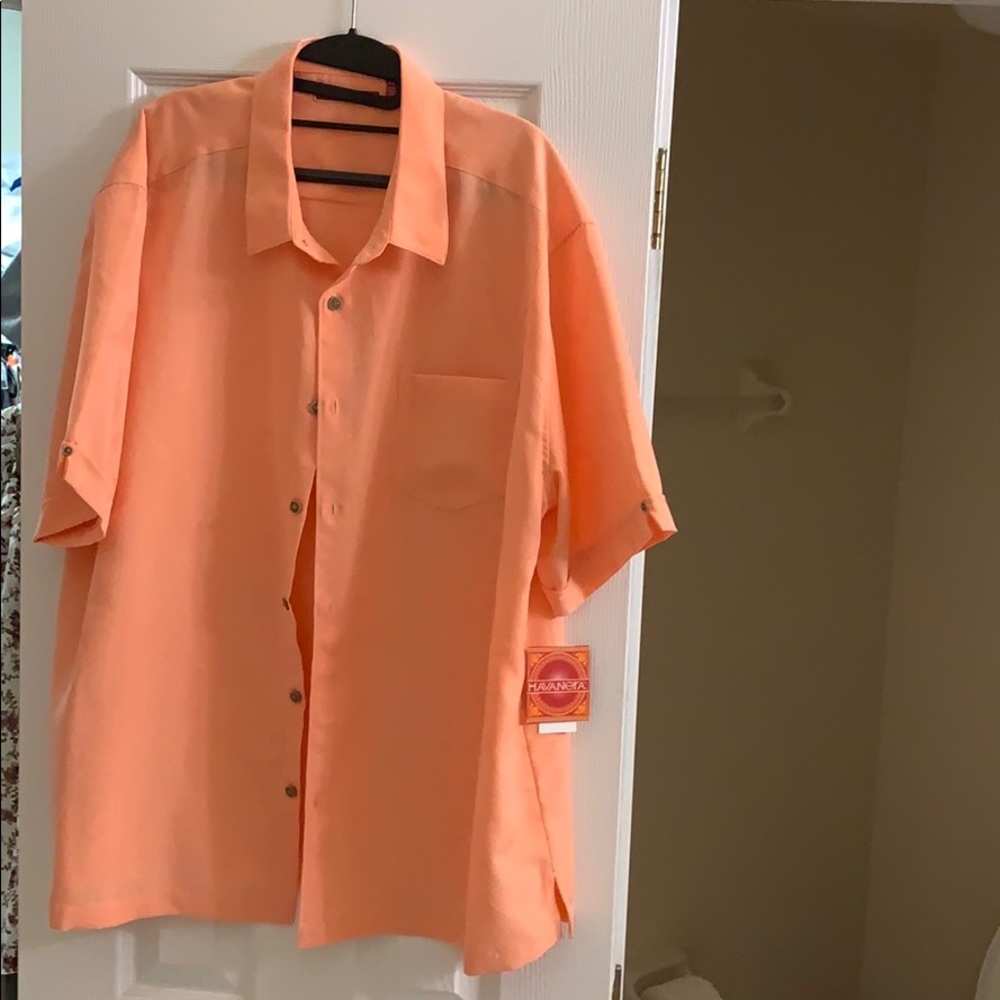 Men’s Peach Button Down Shirt